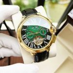 Ballon Bleu De Cartier 44*12mm 316L Steel Green/White/Black Face Mingzhu Movement Watch